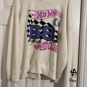 Hot Wheels Women's White Graphic Sweater